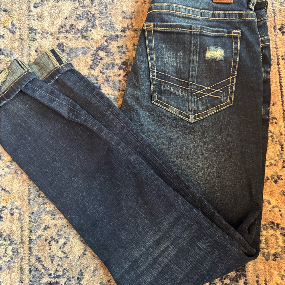 BKE Women's Straight Leg Jeans - Dark Blue